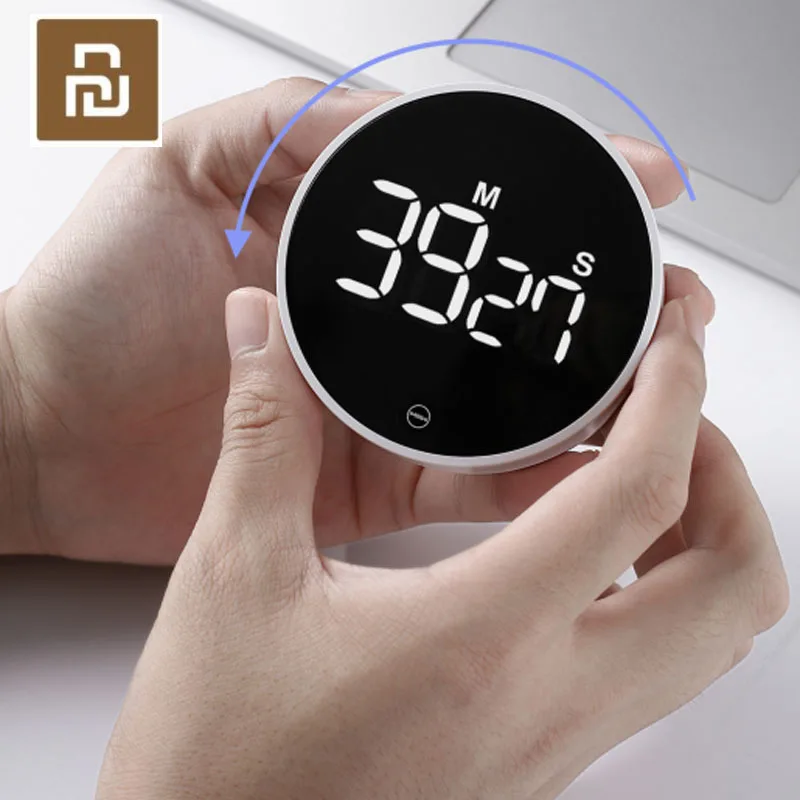 

MIIIW Timer Rotation Timing Adjustable Sound Brightness Magnetic On the Back LED Digital Display Stylish and Simple