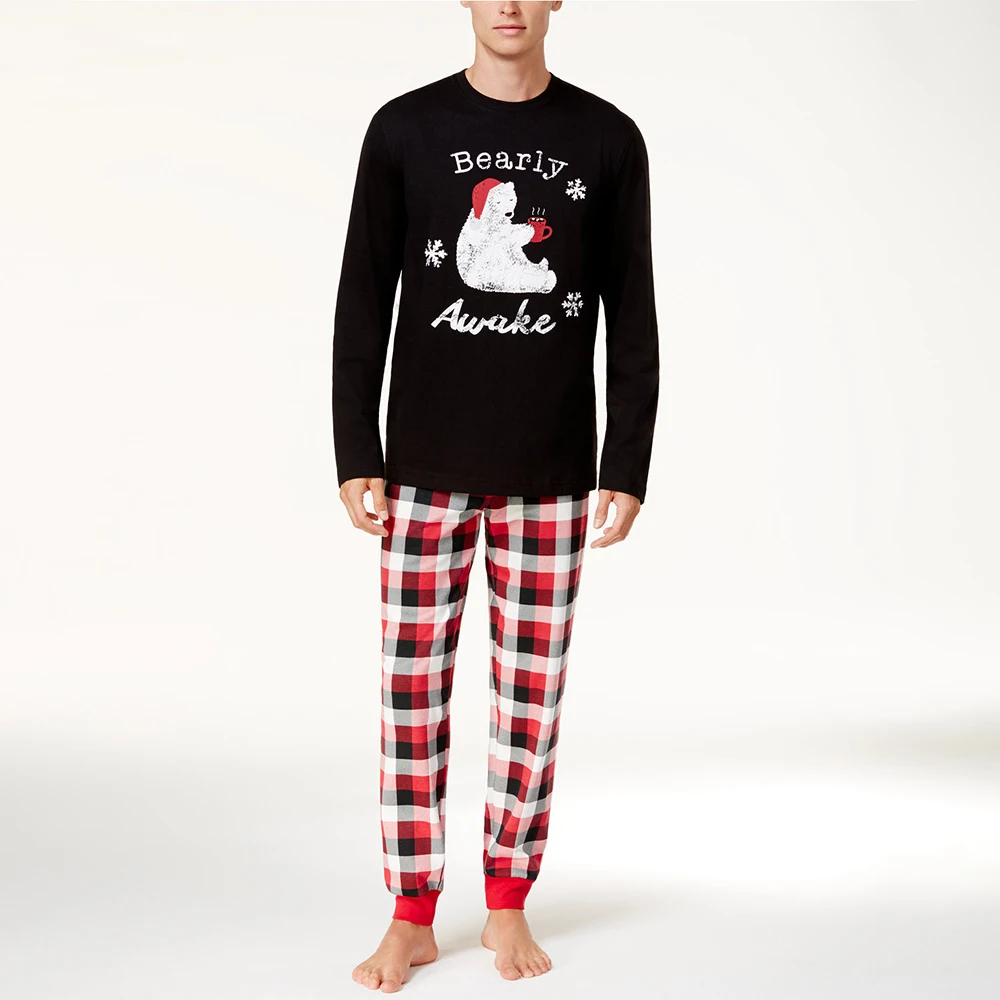 Одинаковые рождественские комплекты для всей семьи с полярным медведем одежда