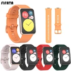 Ремешок FIFATA для Huawei Fit, официальный цветной мягкий силиконовый спортивный браслет для Huawei Watch Fit, сменный ремешок для умных часов