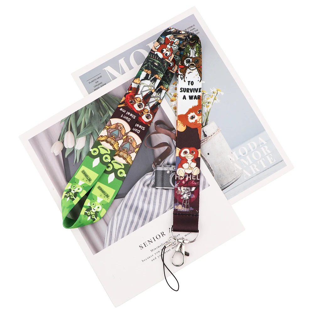

1pcs ZF2912 Movie Green Little Monster Lanyard Credit Card ID Holder Badge Student Travel Bank Bus Business Card Cover Badge
