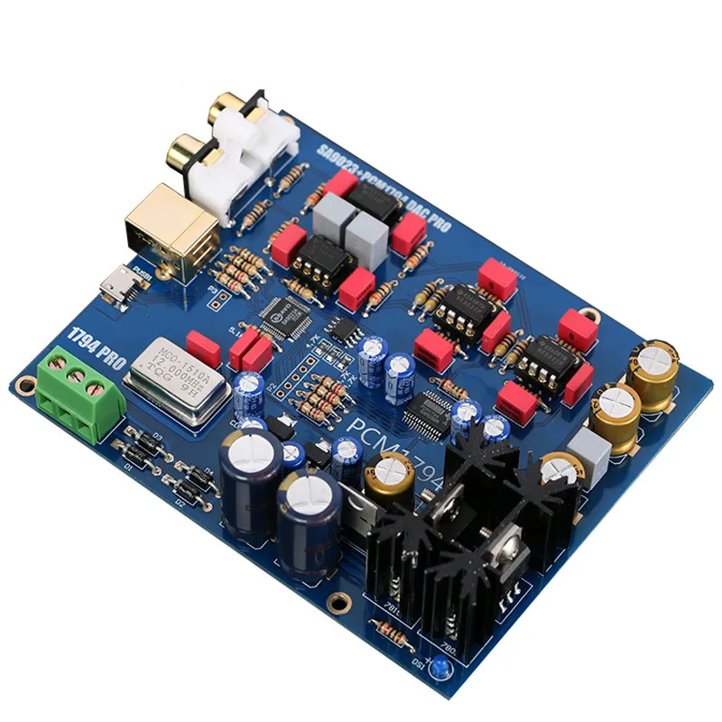 Placa de Som Placa de Áudio Terminado para Amplificadores Sa9023 + Pcm1794 Nvarcher Decodificador Dac Usb