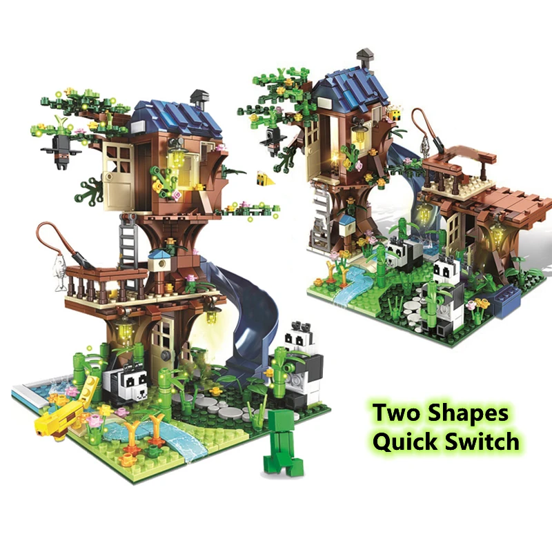 Конструктор My World Treehouse City Детский конструктор дом с деревом Набор домашних