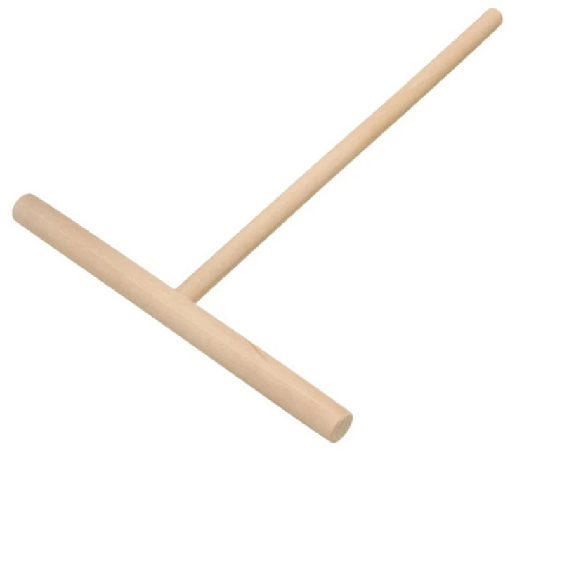 

New T-shaped Wooden Pancake Maker Spreading Tools Baking Accessories D0AB