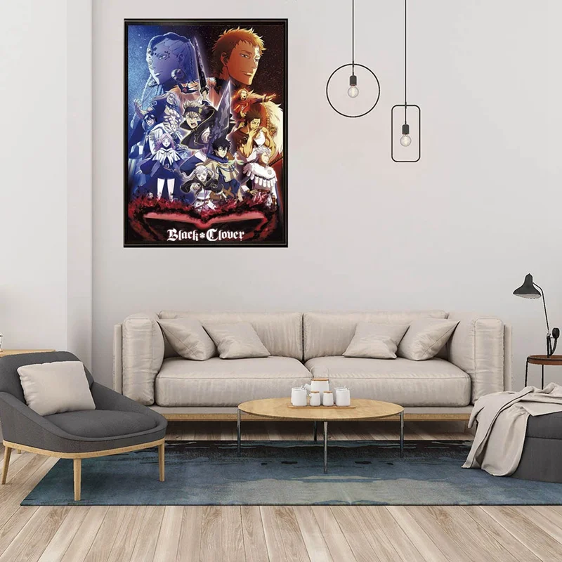 

Black Clover Anime Manga Wall Silk Poster Scroll Pictuce Hanging