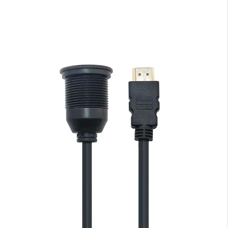 Black HDMI панельный кабель для скрытого монтажа HDMI удлинитель Dash флеш-панель монтажный кабель для автомобиля, лодки и мотоцикла - Цвет: Black