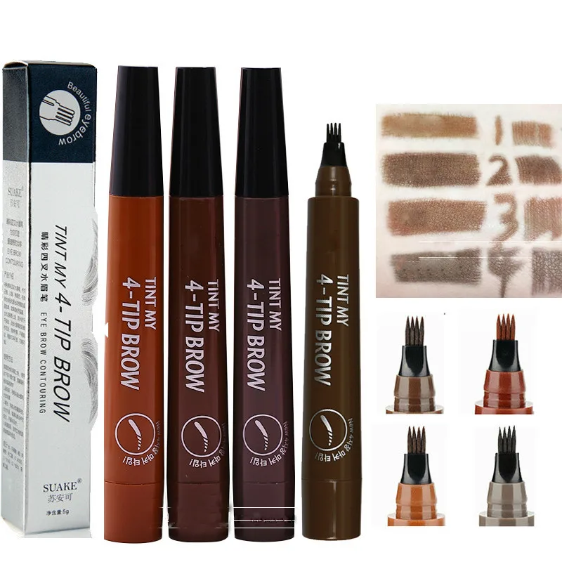 Горячая Распродажа жидкий карандаш для бровей водостойкий микроблейдинг вилка