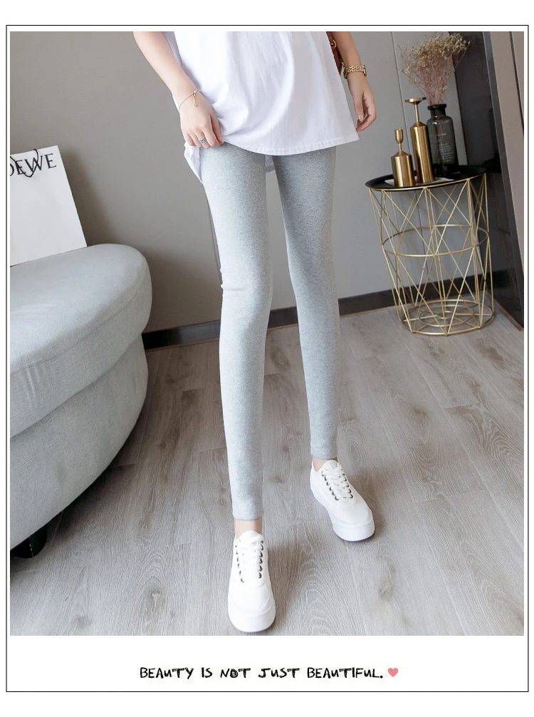1911# Autumn Winter Skinny Maternity Legging Across V Low Waist Belly Legging for Pregnant Women Cotton Pregnancy Pencil Pants