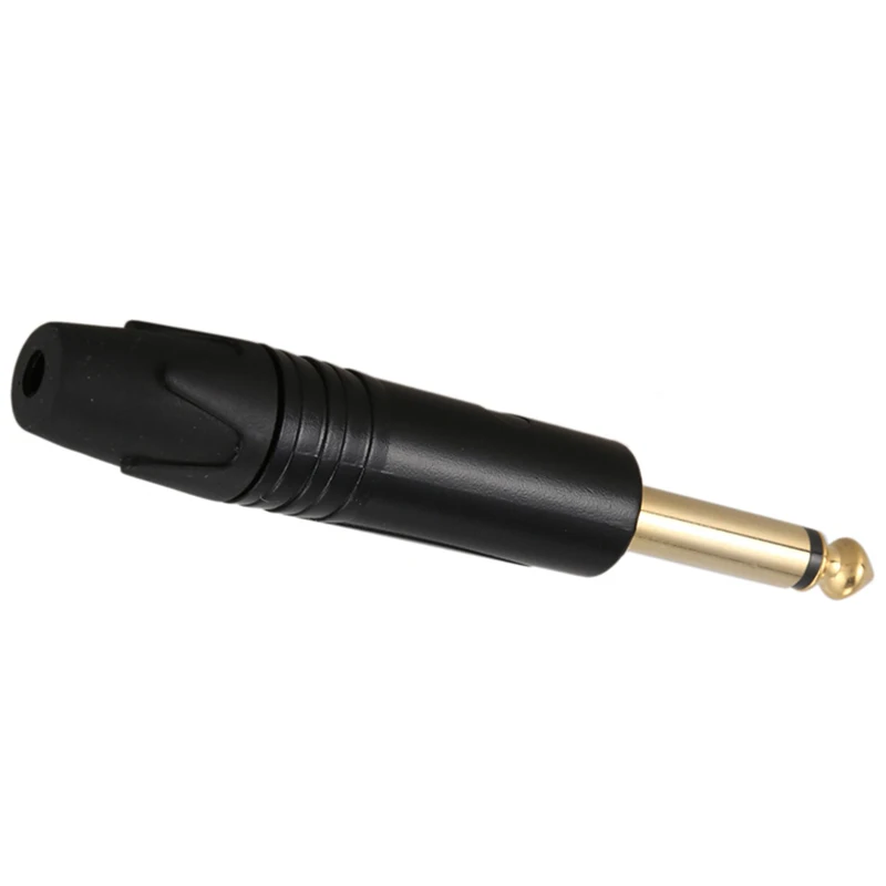 Gold Plating 20Pcs Plug Mono Professional 2 Pole 6.35 mm 6.5mm Stereo Jack for Neutrik 6.35mm Black | Электроника