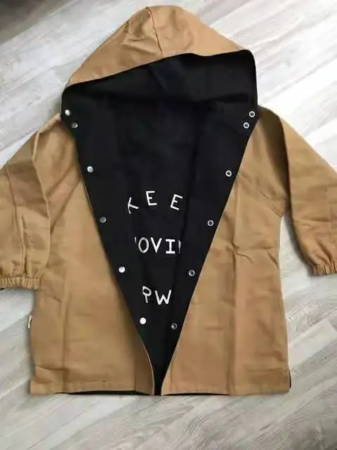 

Children's Windbreaker Jackets For Boys Spring Autumn kids Double-faced Parkas Babys Trench Coat Cotton Jackets