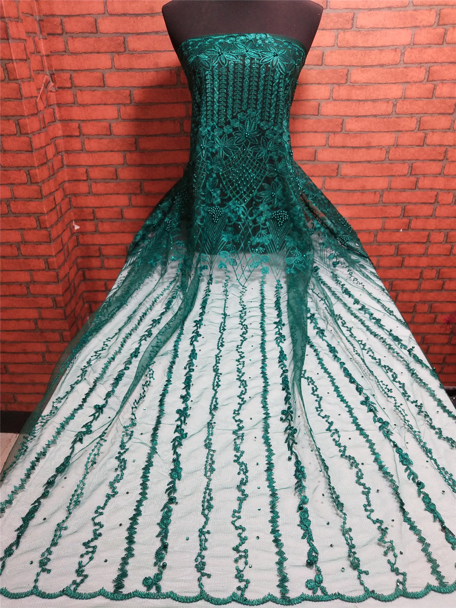 Французская Кружевная Ткань 5 ярдов/партия dhl Королевский синий камни бисер ткани