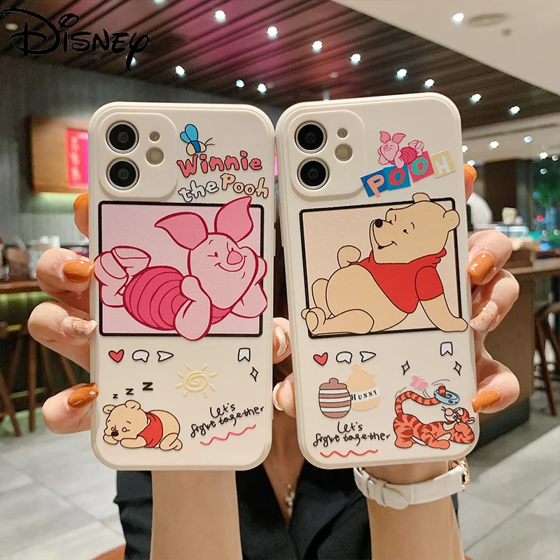 

Disney Winnie the Pooh Phone Case for iPhone 13/13pro/13promax/13mini/XR/XSMAX/11/12Pro/12mini Phone Piglet Cartoon Case Cover