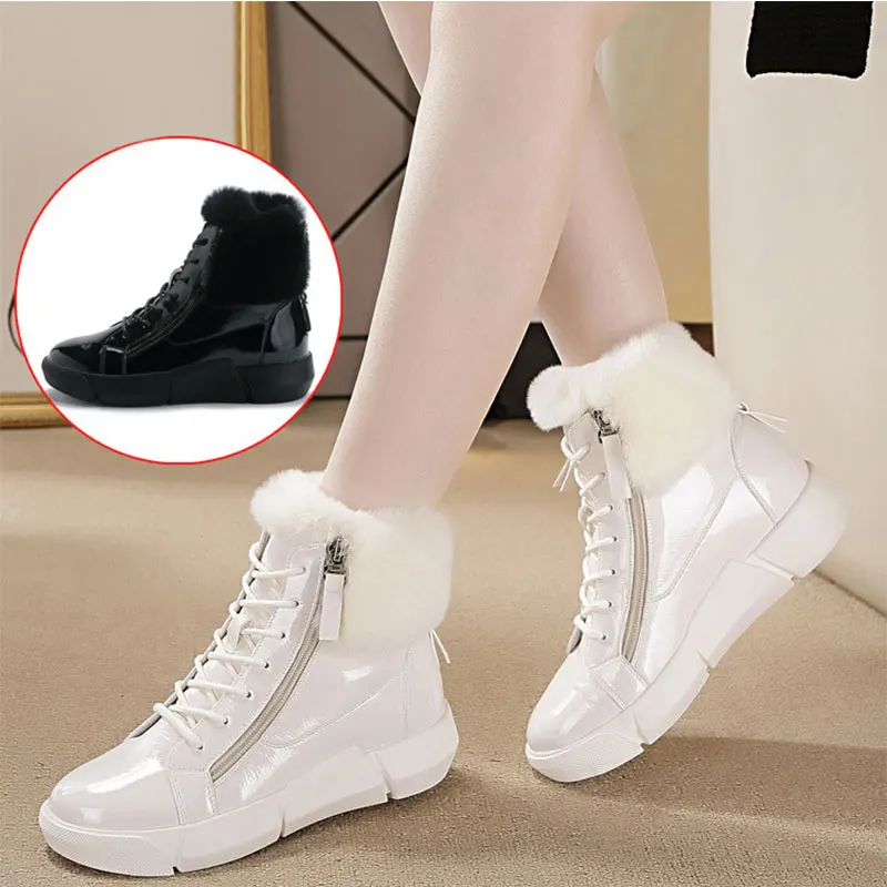 Зимняя женская обувь женские сапоги до середины икры из лакированной кожи на