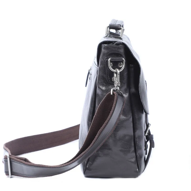 Classic men's genuine leather briefcase first layer cowhide portable bag mail large capacity shoulder messenger bag computer bag