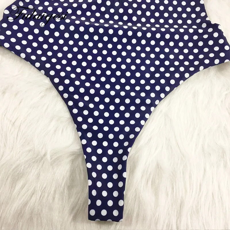 Fulaigesi Цельный купальник с открытой спиной купальный костюм в горошек женский пуш