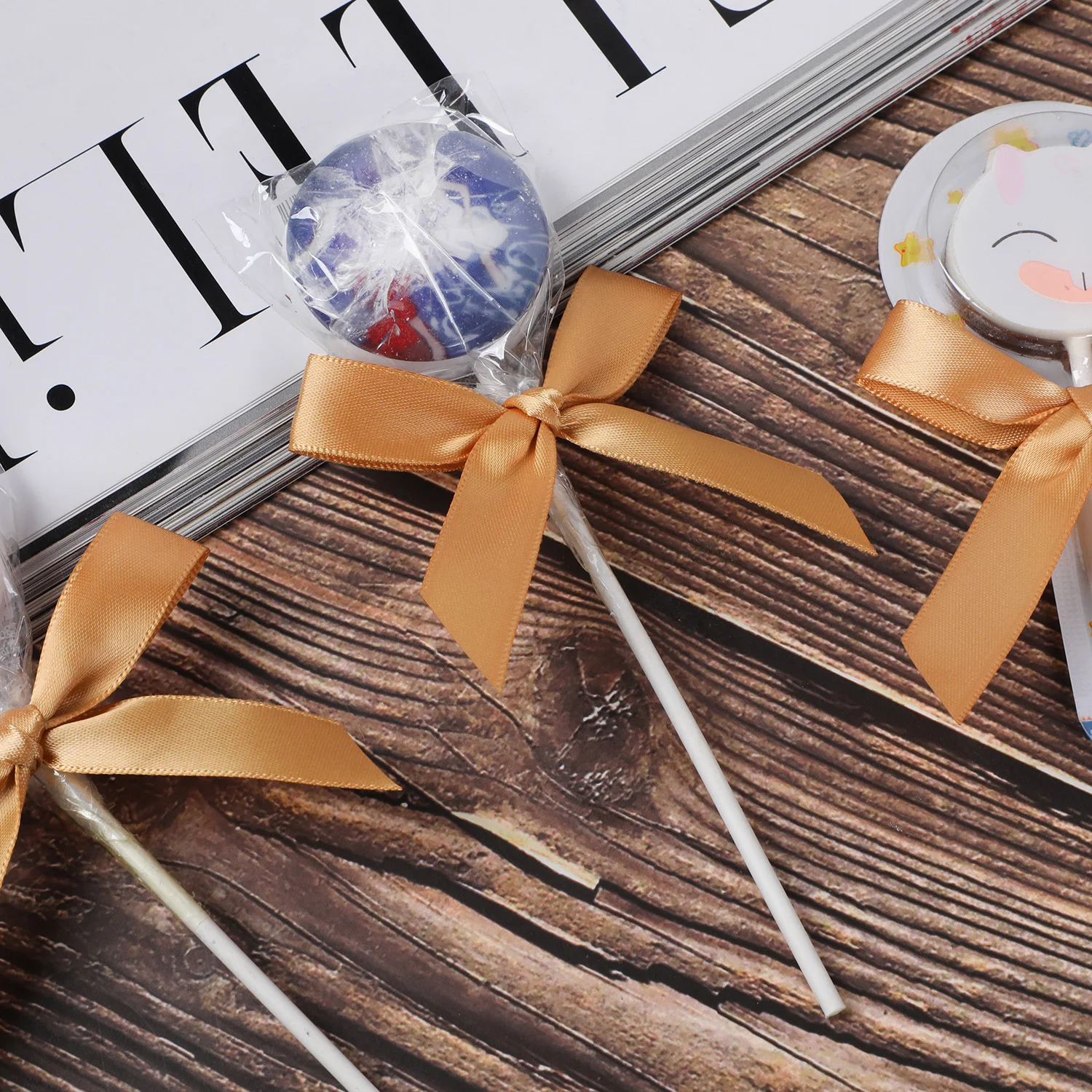 50 шт. атласных галстуков-бабочек для лакомств подарочных пакетов хлебобулочных