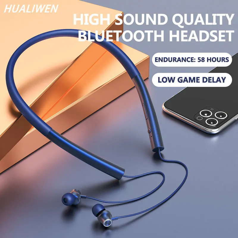 

Magnetic Wireless Earphone 5.0 Bluetooth Earphone Stereo Sports Waterproof Earbuds Wireless In-ear Headset With Mic