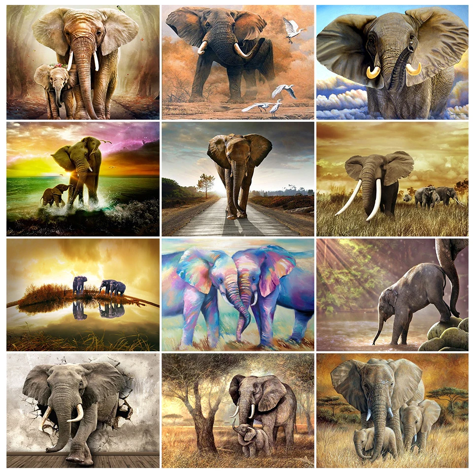 Животные слон украшение для дома 5D алмазная живопись инкрустированные алмазами