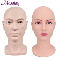 bald mannequin head with shoulder female mannequin head for wig making hat display cosmetology manikin head for makeup practice