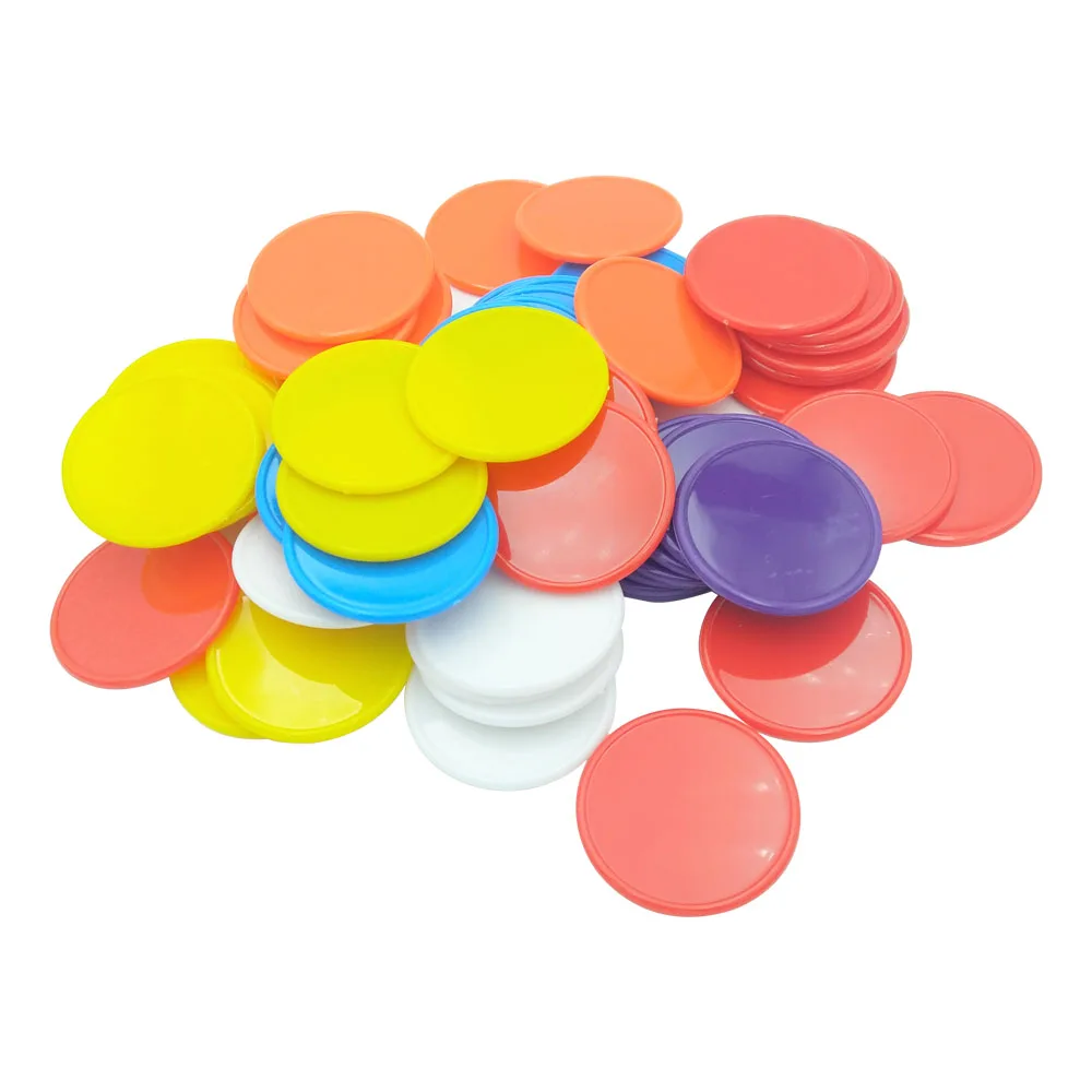 100 шт Пластиковые покерные фишки маркеры бинго Токен с подсчетом пластиковый -