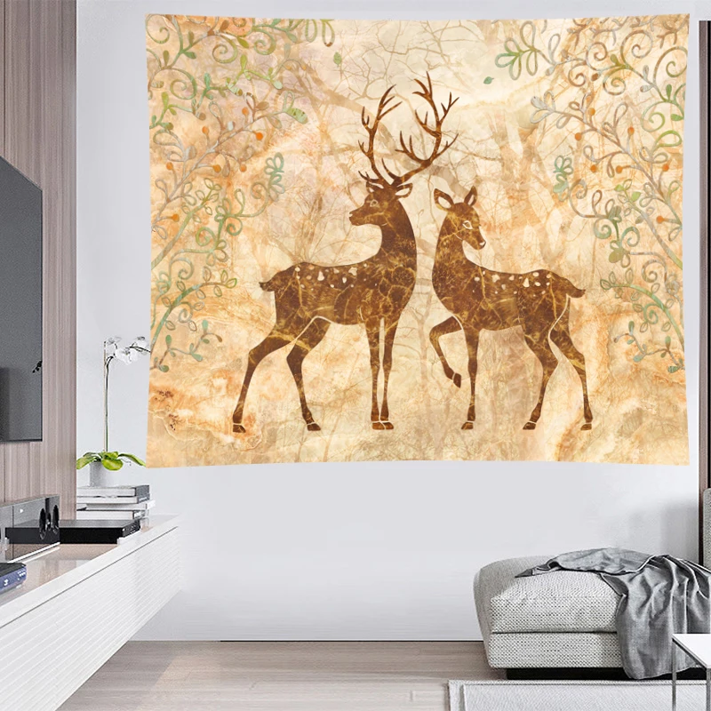Настенная гобля Pesonality с оленями индивидуальное настенное полотенце гобелен
