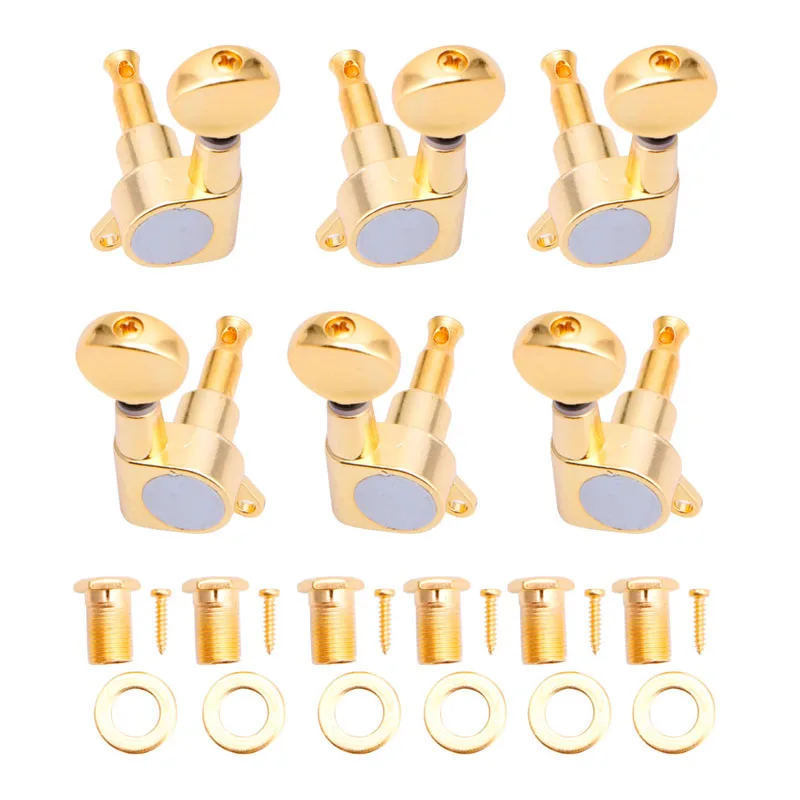 

6PCS Electric Guitar String Tuning Pegs Tuners Keys Machine Heads 3L+3 Fast Reach
