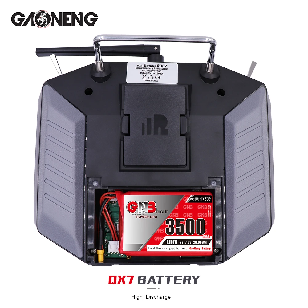 2 шт. Gaoneng GNB 7 6 В 3500 мАч 2S HV Lipo аккумулятор XT30 для Frysky Taranis QX7 передатчик TX пульт