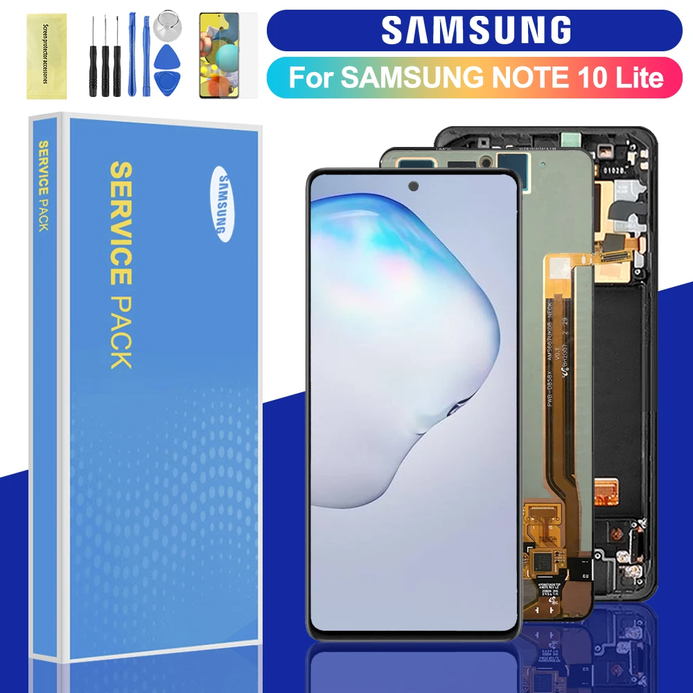 ЖК дисплей Super AMOLED 6 7 ''для Samsung Galaxy Note 10 Lite N770 N770F сменный сенсорный экран с