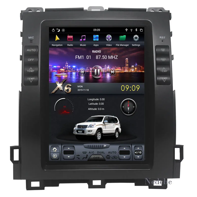 4G RAM автомобильный gps навигация dvd плеер для Lexus GX470/Toyota Land Cruiser Prado 120 2002 2009 Tesla Style 10 4