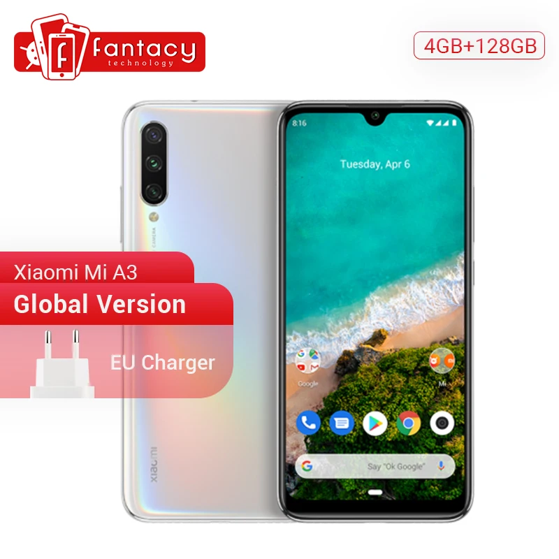 Глобальная версия Xiaomi mi A3 4GB 128GB Смартфон Snapdragon 665 48MP Тройная камера s 32MP