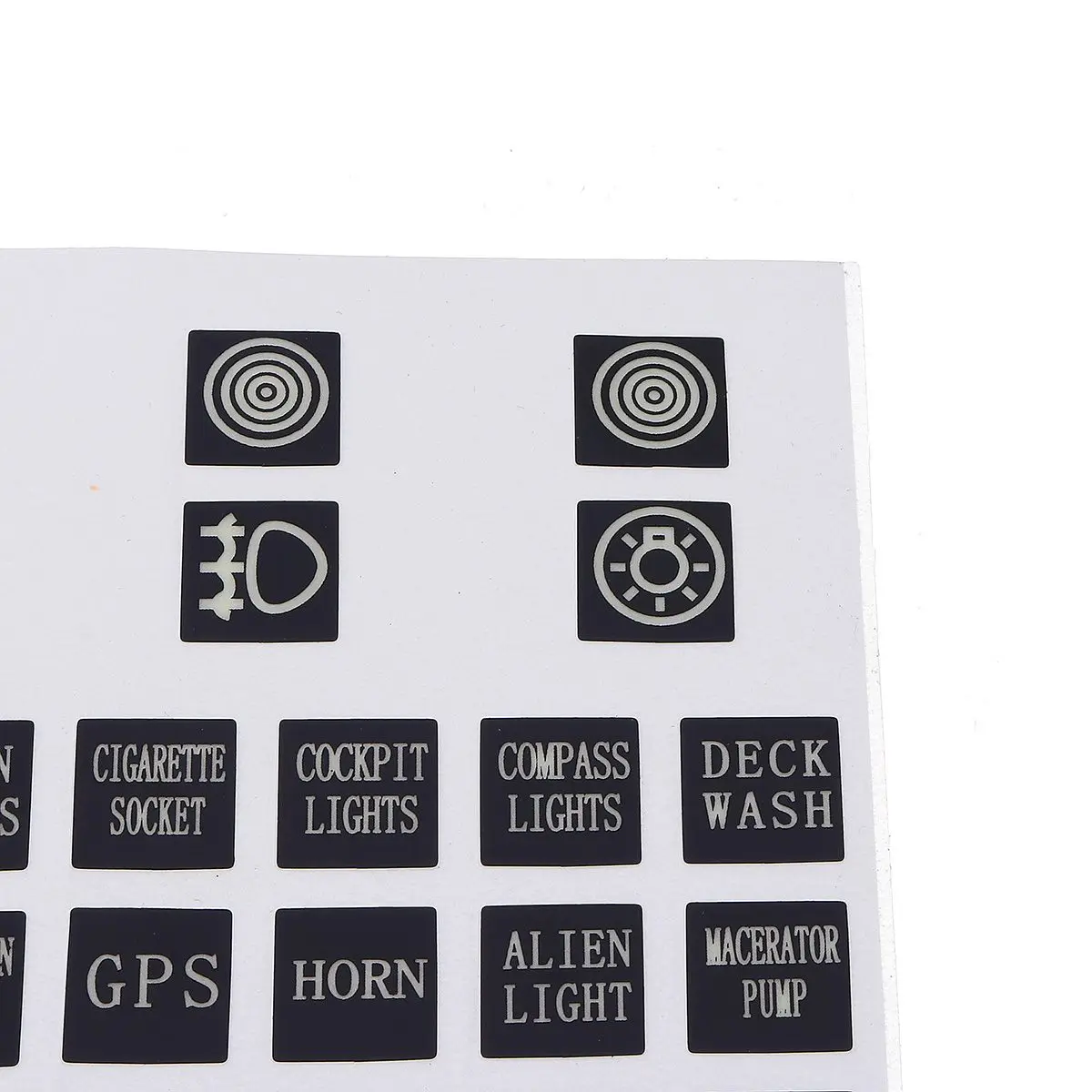 

Rocker Switch Label Decal Circuit Panel Luminous Sticker For Car Marine Boat Truck Instrument Switches Relays Decor Sticker