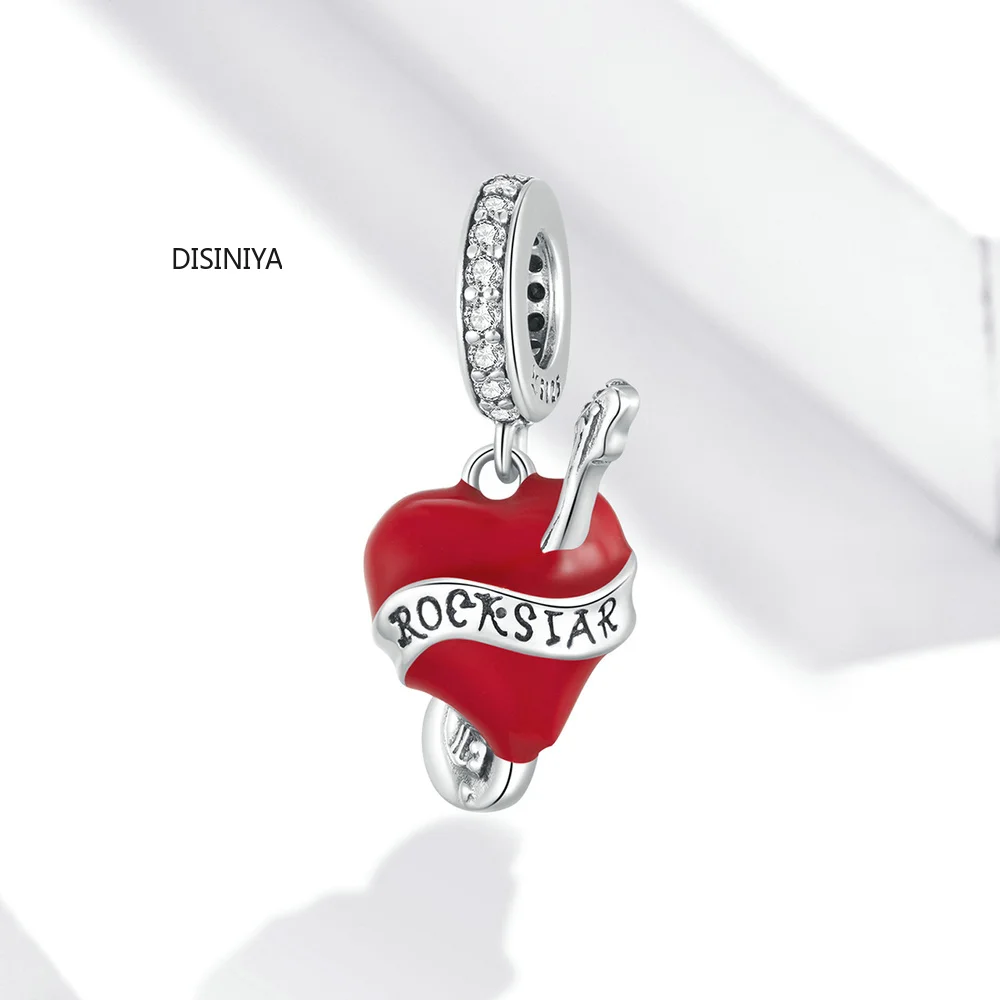

Disiniya 2021 Electric Guitar Enamel CZ Pendant Charms for Bracelet or Necklace 925 Sterling Silver Jewelry Make ZSCC331627