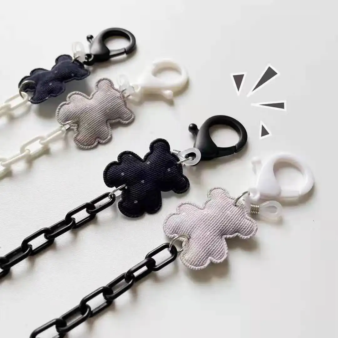 New creative cartoon bear acrylic lanyard necklace glasses chain earphone mask belt | Аксессуары для одежды