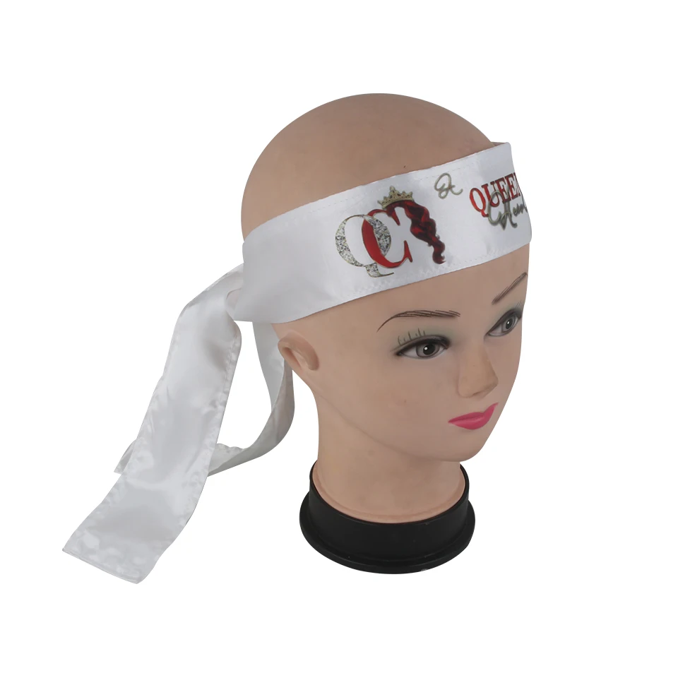 Индивидуальные роскошные человеческие волосы атласная обертка шарф головная