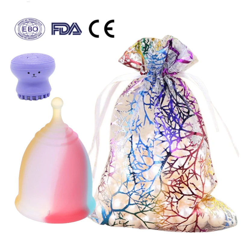 

2/3PCS Period Cup Menstrual Cup Medical Grade Silicone Colorful Menstrual Cup Feminine Hygiene Copa Menstrual Lady Cup For Women