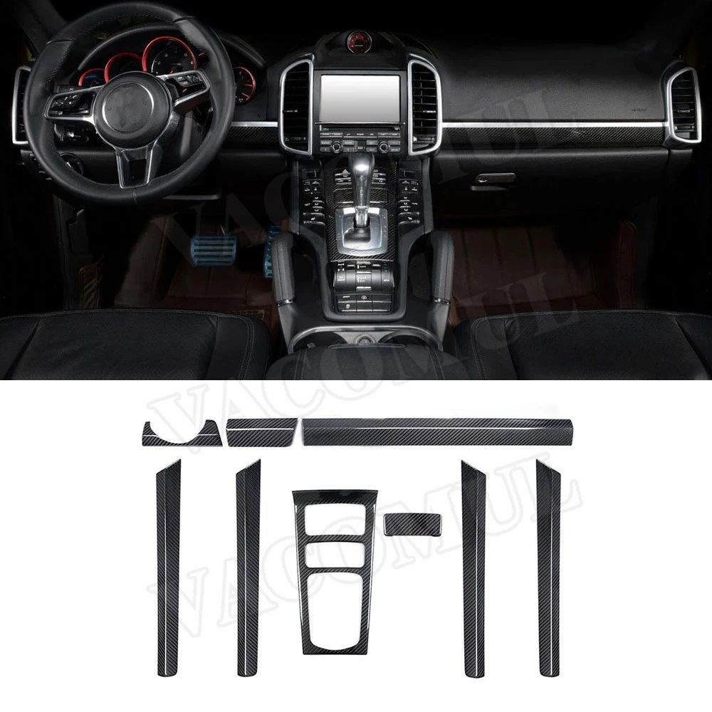Сухое углеродное волокно автомобильная центральная консоль внутренняя дверная