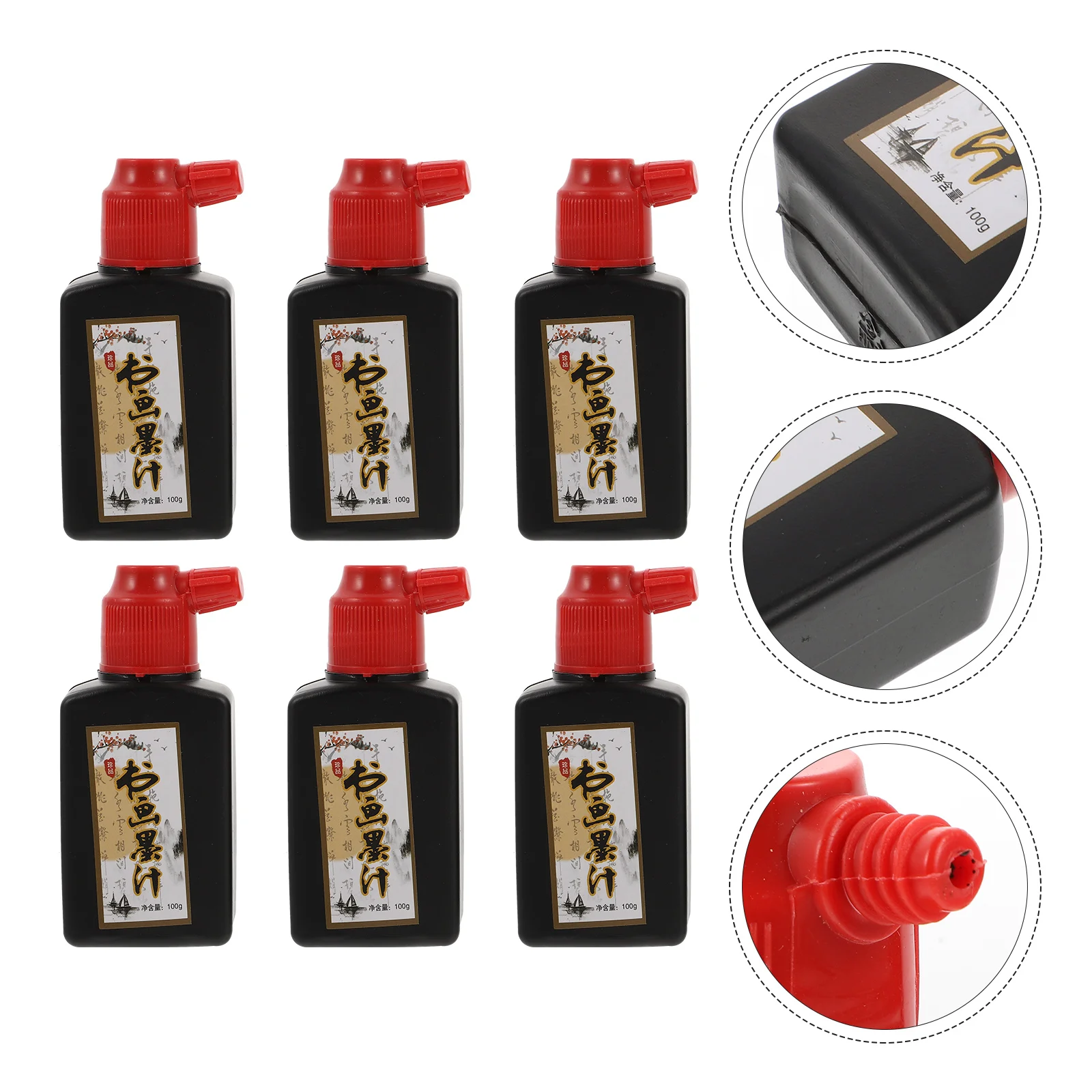 

6Pcs Sanctum Supplies One of Four Precious Articles in Study Chinese Gifts (As Shown)