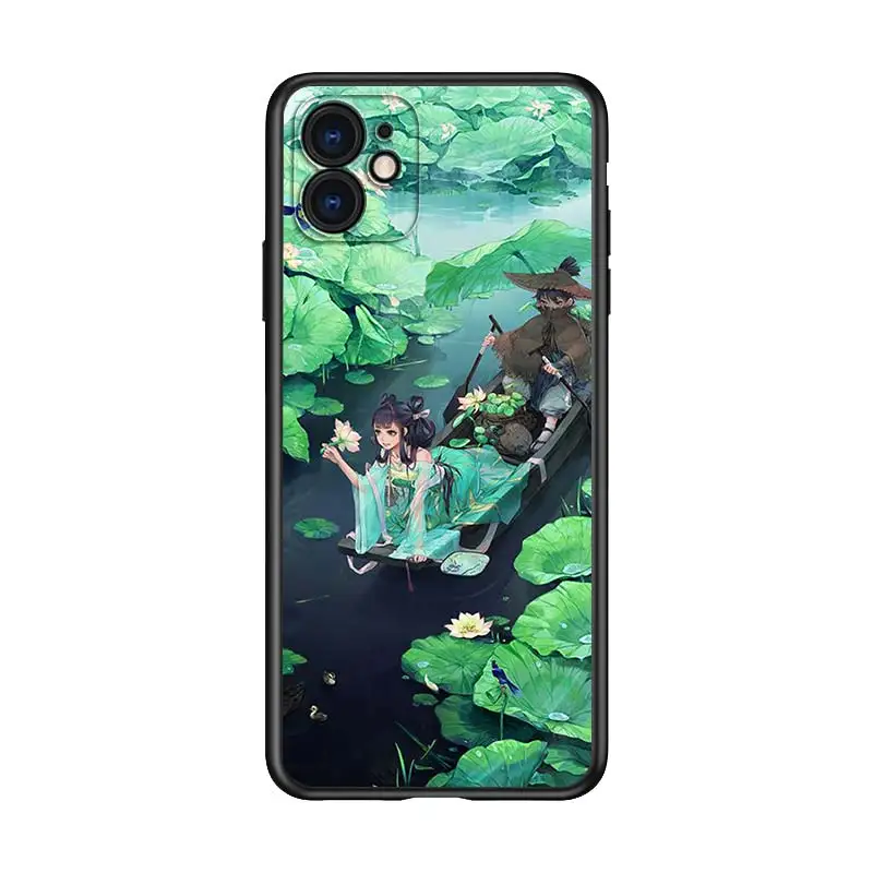 

Art Pixel Aesthetic for Apple iPhone 12 Pro Max Mini 11 Pro XS Max X XR 6S 6 7 8 Plus 5S SE2020 Soft Black Phone Case