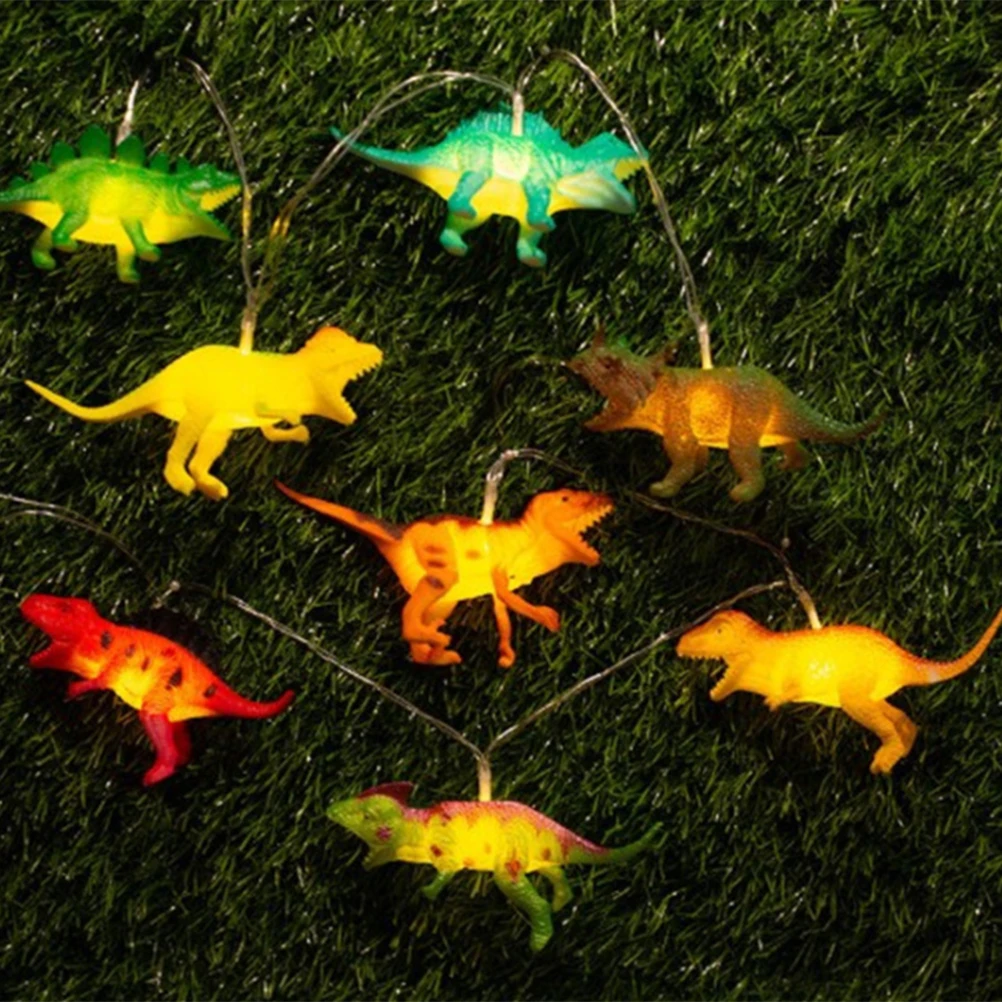 

1.7m 10led String Lights with Bright Dinosaurs Realistic Looking Dinosaurs Light for Children Gift Plastic Toy Super Fun Dino Li