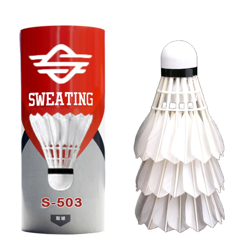 3 шт./компл. Волан для бадминтона из гусиного пера прочные аксессуары занятий