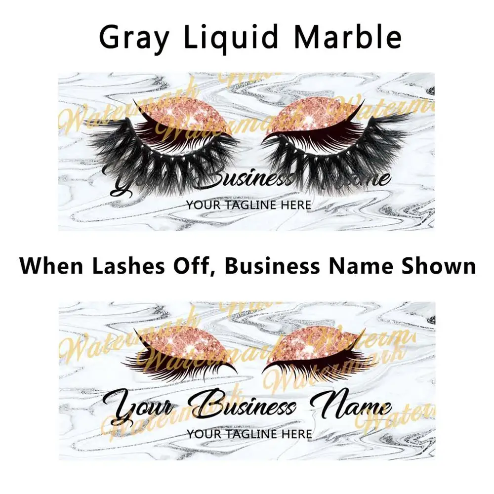 200pcs Custom Marble Background Paper Cards for Sliding Cases Add Logo or Business Name on White Rosegold Glitter | Красота и