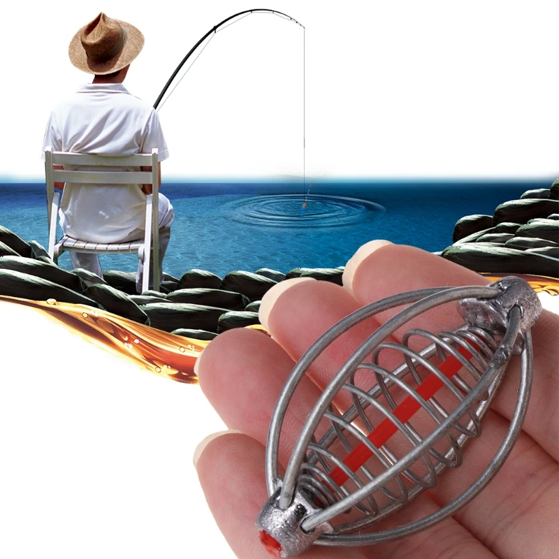 

Fishing Feeder Lead Cage Explosion Hook Tackle Lure Bait Holder Accessories Tool