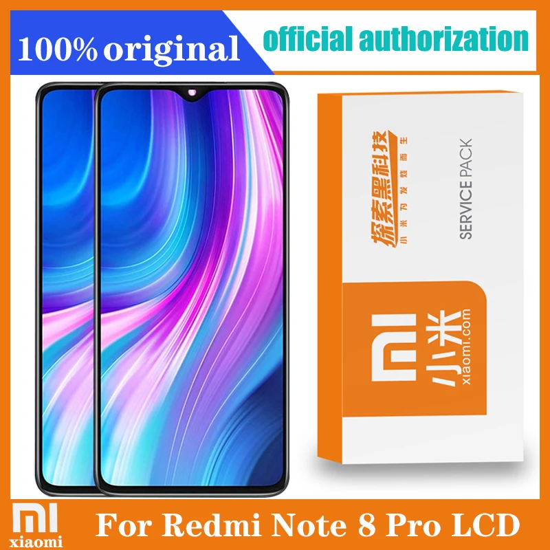 Оригинальный дисплей 6 53 дюйма с рамкой для Xiaomi Redmi Note 8 Pro ЖК сенсорный экран