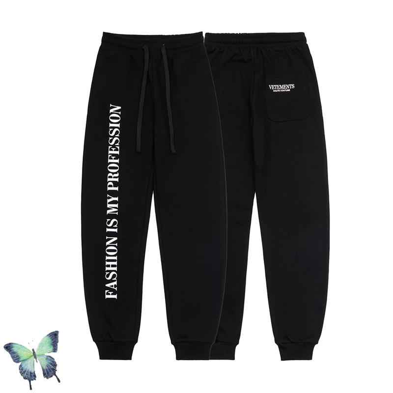 

Inside Tag Label Gothic Pants Men Women Anarchy Logo VTM Trousers Vetements Sweatpants