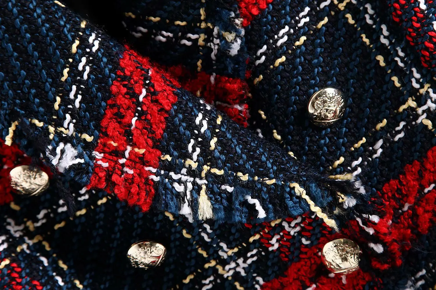 

2020 Autumn Women Coat Turn-down Collar Plaid Color Block Slim Single Breasted Fragrant Woolen Coat Women's Fashion Clothing