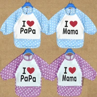 baby infants i love papa mama letter bibs cute dots burp cloths newborn feeding clothing baby bibs clothing