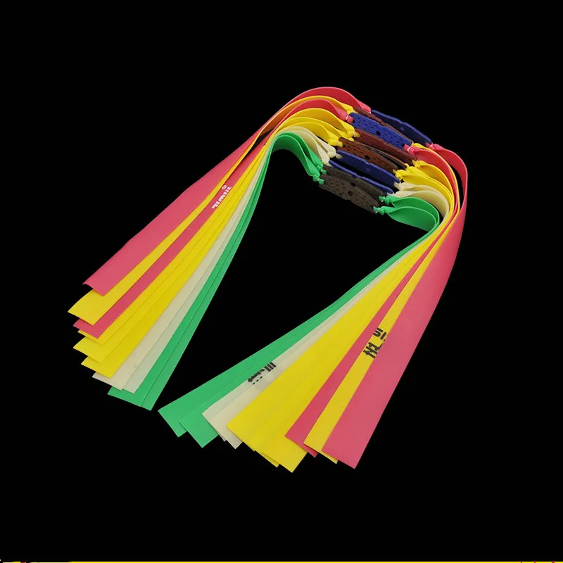 

3pcs slingshot flat rubber band thickness 0.5-1.0mm 8 color ejection natural latex flat elastic rubber band shooting 2019 new