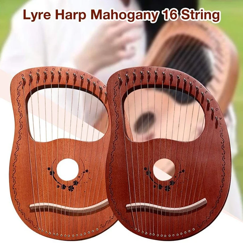 Lyre Harp 16 струн портативный маленький с прочной струной музыкальный инструмент