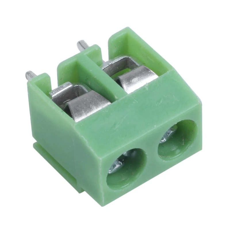New-50 Pieces 2 Pin 5 mm Pinch PCB Mount Screw Terminal Block Connector 300V 10A (Green) | Обустройство дома