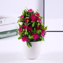 25 шт. маленький Лотос искусственное Горшечное растение с горшочком офис стол настольный искусственный цветок для декорирования