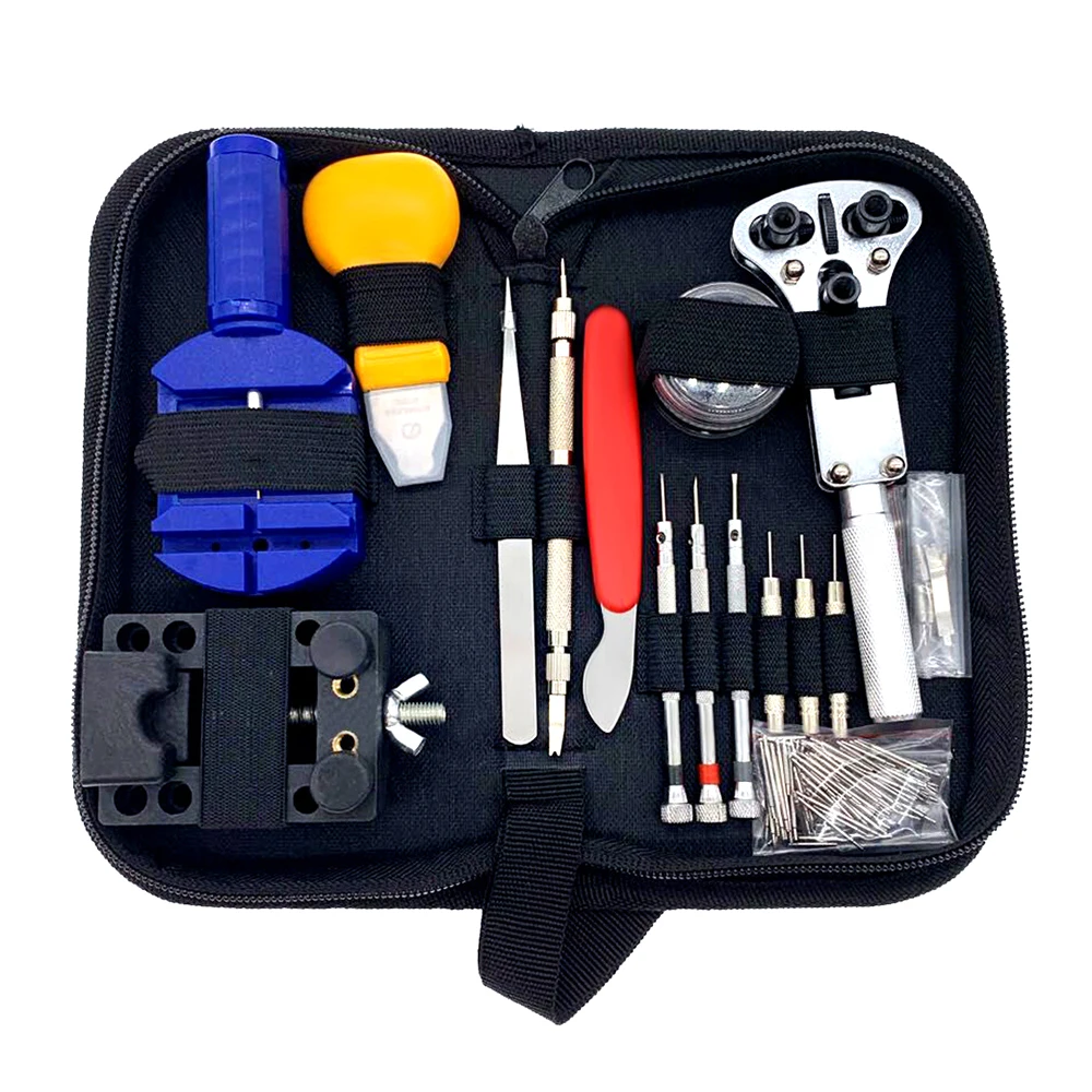 

144Pcs/Set Alloy Steel Watch Repair Tool Kit Case Opener Remover Screwdriver Watchband Wristwatch Repairing Tools